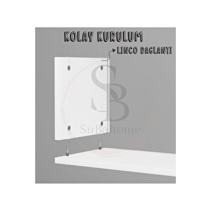 Duvara Monte Modern Minimalist Beyaz Tv Ünitesi Mdf 160 Cm