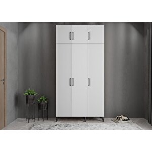 Trend Eko 3 Kapaklı Portmanto Füme&beyaz 105cm 105 cm