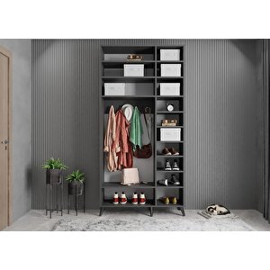 Trend Eko 3 Kapaklı Portmanto Füme&beyaz 105cm 105 cm