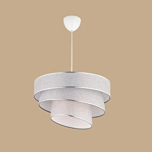 Levi 3 Katlı Sarkıt Avize Gri (40x70 Cm) Gri