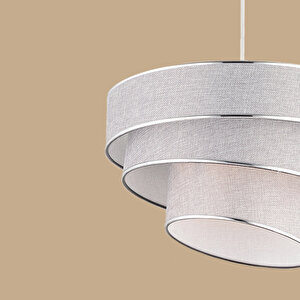 Levi 3 Katlı Sarkıt Avize Gri (40x70 Cm) Gri