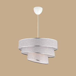 Levi 3 Katlı Sarkıt Avize Gri (40x70 Cm) Gri