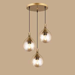 James 3'lü Bal Camlı Avize Eskitme (30x85 Cm) Eskitme