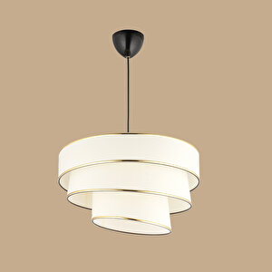 Levi 3 Katlı Sarkıt Avize Beyaz (40x70 Cm) Beyaz