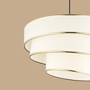 Levi 3 Katlı Sarkıt Avize Beyaz (40x70 Cm) Beyaz