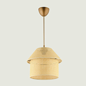 Serein Hasır Sarkıt Avize Krem (70x25 Cm) Krem