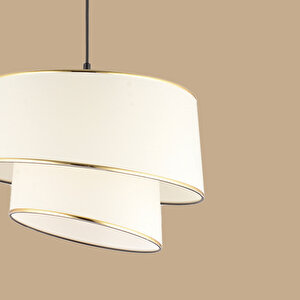 Levi 2 Katlı Sarkıt Avize Beyaz (70x35 Cm) Beyaz