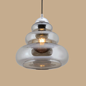 Isabel Cam Sarkıt Avize Füme (25x75 Cm) Füme