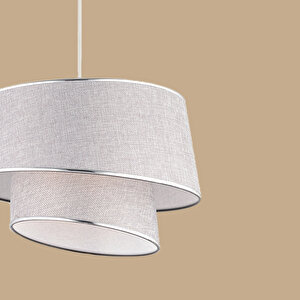 Levi 2 Katlı Sarkıt Avize Gri (70x35 Cm) Gri