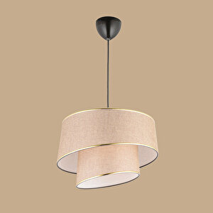 Levi 2 Katlı Sarkıt Avize Kahverengi (70x35 Cm) Kahverengi