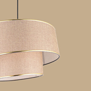 Levi 2 Katlı Sarkıt Avize Kahverengi (70x35 Cm) Kahverengi