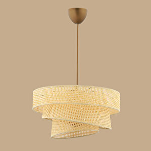 Levi 3 Katlı Sarkıt Avize Naturel (40x70 Cm) Naturel