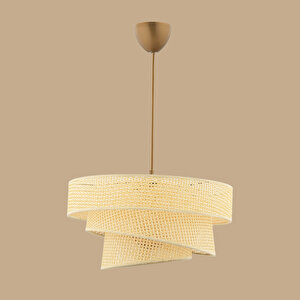 Levi 3 Katlı Sarkıt Avize Naturel (40x70 Cm) Naturel