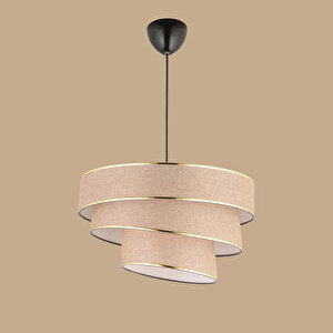 Levi 3 Katlı Sarkıt Avize Kahverengi (40x70 Cm) Kahverengi