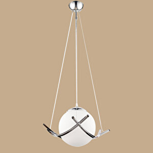 Phoenix Tekli Cam Avize Krom (35x70 Cm) Krom