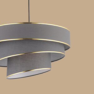 Levi 3 Katlı Sarkıt Avize Füme (40x70 Cm) Füme