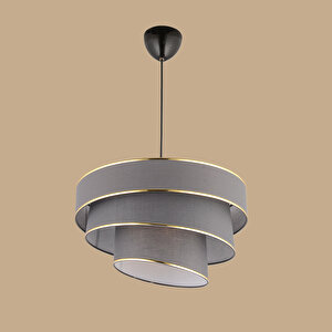 Levi 3 Katlı Sarkıt Avize Füme (40x70 Cm) Füme