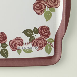 Rose Melamin Tepsi Gülkurusu (42x31 Cm) Gülkurusu