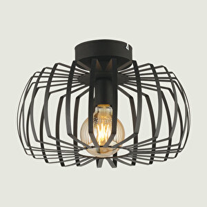 Etoile Metal Plafonyer Avize Siyah (30x70 Cm) Siyah