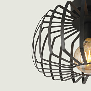 Etoile Metal Plafonyer Avize Siyah (30x70 Cm) Siyah