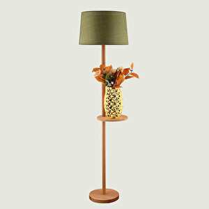 Roxy Ahşap Lambader Yeşil (30x70 Cm) Yeşil