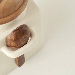 Pepper Seramik Kavanoz Krem (330 Ml) Krem