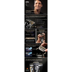 Braun Series 9 Pro+ Elektrikli Tıraş Makinesi Yedek Başlığı, 96m