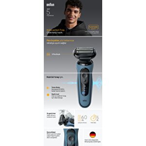 Braun Series 5 Elektrikli Tıraş Makinesi, Islak Ve Kuru, 52-a1000s