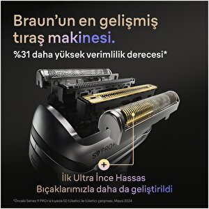 Braun Series 9 Pro+ Elektrikli Tıraş Makinesi, Islak Ve Kuru, Şarj Standı, 9615s