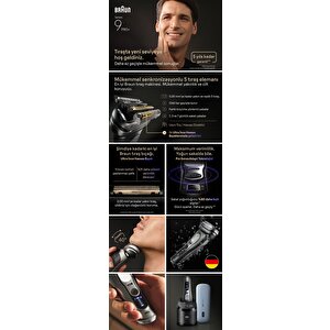 Braun Series 9 Pro+ Elektrikli Tıraş Makinesi, Islak Ve Kuru, Smartcare Merkezi, 9675cc