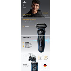 Braun Series 5 Elektrikli Tıraş Makinesi, Islak Ve Kuru, 52-b1000s