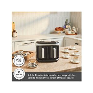 Hatır Hüp Düet Aroma Türk Kahve Makinesi Beyaz 10 Fincan Kapasiteli