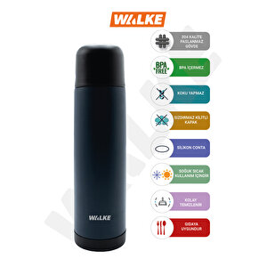 Premium 750 Ml Çift Katmanlı Paslanmaz Çelik Termos Bardaklı 0,75 Ml