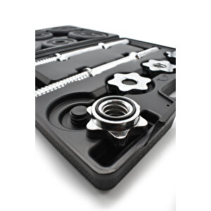 Vücut Geliştirme - Ağırlık / Dambıl Seti - Özel Çantalı - 15 Kg Demir Döküm