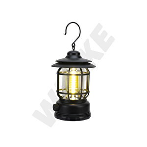 Nostaljik Işığı Ayarlanabilir Şarjlı Ledli Kamp Lambası Işıldak Fener