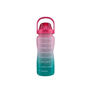 Premium Bottle 2.2 Litre Motivasyonel Tritan Su Matarası Su Şişesi Suluk (bpa İçermez)
