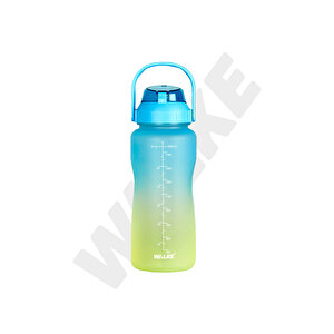 Premium Bottle 2.2 Litre Motivasyonel Tritan Su Matarası Su Şişesi Suluk (bpa İçermez)