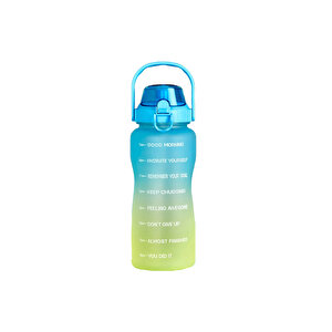 Premium Bottle 2.2 Litre Motivasyonel Tritan Su Matarası Su Şişesi Suluk (bpa İçermez)