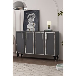 8193km-128ct Konsol,kahve Köşesi̇,ayakkabilik,ofi̇s Evrak Dolabi,mutfak Ki̇ler Dolabi,tv Üni̇tesi̇-antrasit-gümüş Antrasit Gümüş