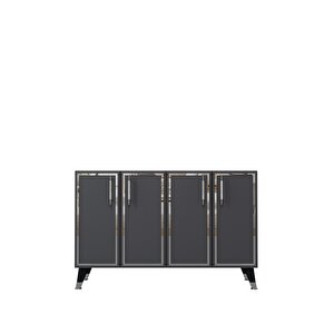 8193km-128ct Konsol,kahve Köşesi̇,ayakkabilik,ofi̇s Evrak Dolabi,mutfak Ki̇ler Dolabi,tv Üni̇tesi̇-antrasit-gümüş