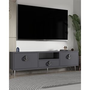 1319dropct-32 Tv Sehpasi ANTRASİT-GÜMÜŞ Antrasit Gümüş