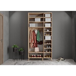 Trend Eko 3 Kapaklı Portmanto Meşe&beyaz 105cm 105 cm