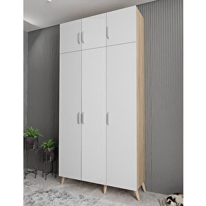 Trend Eko 3 Kapaklı Portmanto Meşe&beyaz 105cm 105 cm