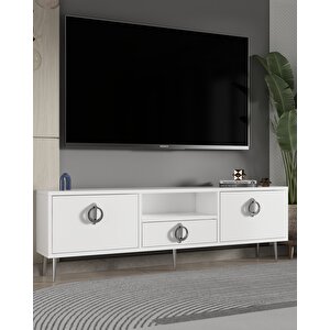 1319dropct-32 Tv Sehpasi BEYAZ-GÜMÜŞ Beyaz-Gümüş