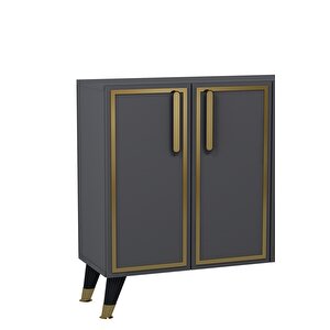 8194km-128ct Konsol,kahve Köşesi̇,ayakkabilik,ofi̇s Evrak Dolabi,mutfak Ki̇ler Dolabi,tv Üni̇tesi̇-antrasit-altın