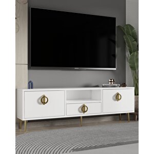 1319dropct-32 Tv Sehpasi BEYAZ-ALTIN Beyaz-Altın