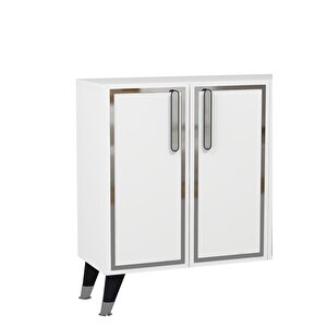 8194km-128ct Konsol,kahve Köşesi̇,ayakkabilik,ofi̇s Evrak Dolabi,mutfak Ki̇ler Dolabi,tv Üni̇tesi̇-beyaz-gümüş