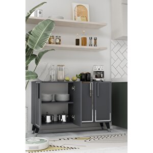 8194km-128ct Konsol,kahve Köşesi̇,ayakkabilik,ofi̇s Evrak Dolabi,mutfak Ki̇ler Dolabi,tv Üni̇tesi̇-antrasit-gümüş Antrasit Gümüş