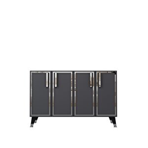 8194km-128ct Konsol,kahve Köşesi̇,ayakkabilik,ofi̇s Evrak Dolabi,mutfak Ki̇ler Dolabi,tv Üni̇tesi̇-antrasit-gümüş