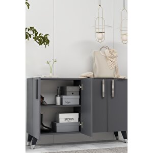 8191km-128ct Konsol,kahve Köşesi̇,ayakkabilik,ofi̇s Evrak Dolabi,mutfak Ki̇ler Dolabi,tv Üni̇tesi̇-ANTRASİT-GÜMÜŞ Antrasit Gümüş